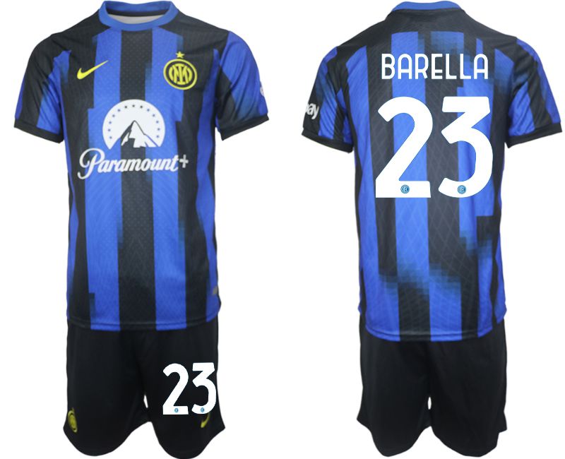 Men 2023-2024 Club Inter Milan home blue #23 Soccer Jersey->->Soccer Club Jersey